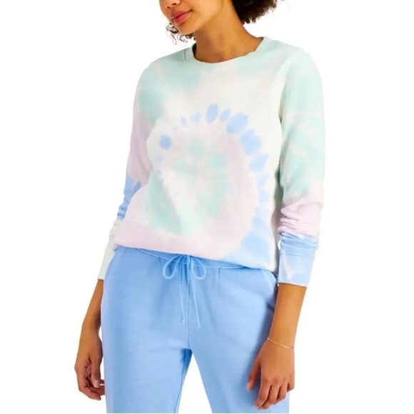 Style & Co. Tops - Tie-Dye-Print Colorful Sweatshirt